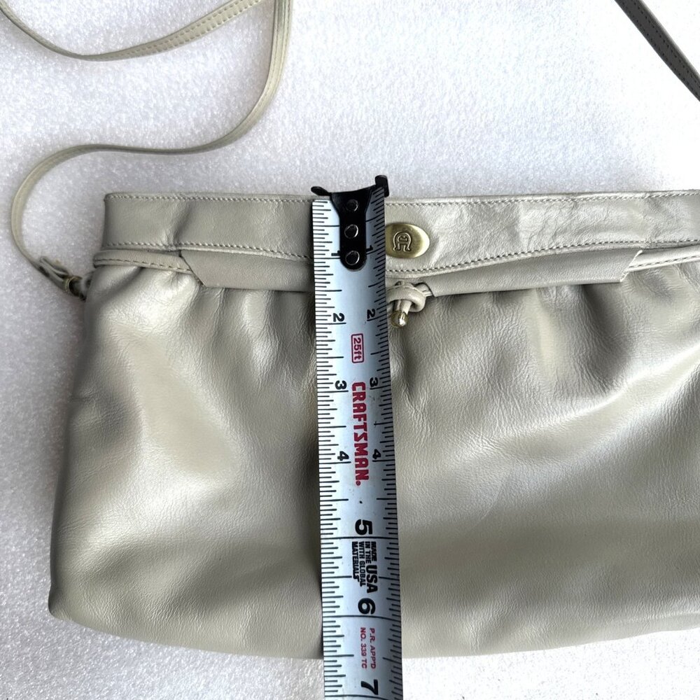 Vintage Etienne Aigner Taupe Leather Crossbody Bag - Picture 9 of 11
